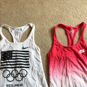 Set of 2 Nike athletic tank tops XS